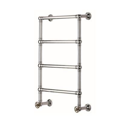 Francone BTR17 classic 4-bar heated unlacquered brass towel rail radiator for traditional bathroom heating.