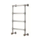 Francone BTR17 classic 4-bar heated unlacquered brass towel rail radiator for traditional bathroom heating.