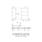 Francone BTR4 solid brass electric heated towel rail technical drawing with dimensions.