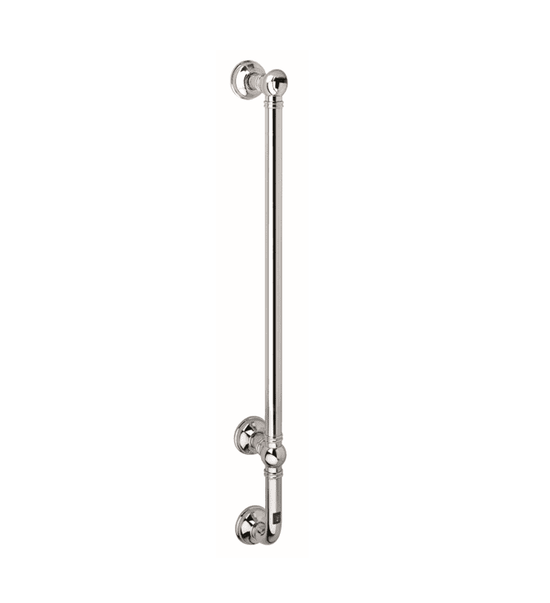 Francone BTR9 traditional electric vertical single bar heated towel rail in brass for luxury bathrooms.