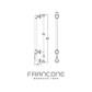 Technical drawing with dimensions for the Francone BTR9 electric vertical wall-mounted heated towel rail.