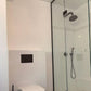 Francone BTS20 solid brass wall-mounted hand shower with mixer installed in a modern bathroom by Simply Scandi Katie