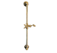 Francone BTS25 unlacquered brass sliding shower rail featuring a traditional cross-head handle.
