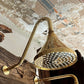Detail of the Francone BTS54 traditional unlacquered brass wall-mounted shower with a classic bell showerhead.